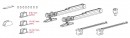 TERNO Vetro 40 fitting set for glass doors 80kg with damper
