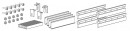 TERNO Vetro 40 set of fasteners for glass doors 8-8.7 mm including covers