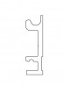 TERNO upper mounting bar aluminum raw 3m 1720/G