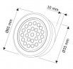 LED spotlight Oval stainless steel brushed natural white
