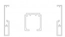 TERNO Universal guide set for 1 door 2400mm silver