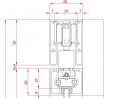 TERNO Universal guide set for 1 door 2400mm silver