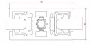 TERNO Universal divider 1000mm silver
