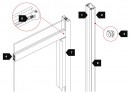TERNO Universal divider 1000mm silver