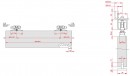 TERNO Step fittings set for interior sliding doors 80kg, 1 wing, 2x brake