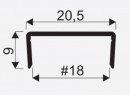 SEVROLL 05292 "U" profile for laminate 18mm 3m black gloss