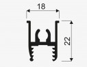 SEVROLL 00169 upper guide rail 3m white gloss
