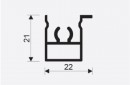 SEVROLL 04100 Pax upper guide rail 3m white gloss