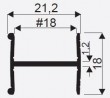 SEVROLL 00212 connecting rail H18 3m olive