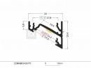 StrongLumio ALU profile for LED Corner 14 alu anodized 2000mm
