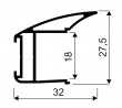 SEVROLL 03506 Libra grab rail 18mm 2.70m olive