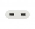 VersaPick, 2x USB, oval, white mat RAL 9003, sealed