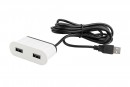VersaPick, 2x USB, oval, white mat RAL 9003, sealed