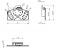 STRONG plastic door fittings bottom guide beige