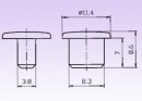 Installation hole cover cap 8mm white