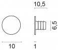 BLUM 955.1008D plate Tip-on