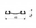 SEVROLL 05309 Elegant II lower guide 2.35m black mat