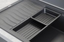 Drainers (2 pcs) for dishes in the sink 440x185mm and 205x183mm black
