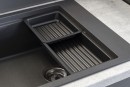 Drainers (2 pcs) for dishes in the sink 440x185mm and 205x183mm black