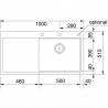 FRANKE Sink MTG 611/7L 1000 x 515 onyx
