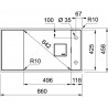 FRANKE Sink FSG 211/111 860 x 458 onyx