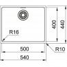 FRANKE Sink MRX 110-50 540 x 440mm stainless steel
