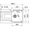 FRANKE Sink UBG 611-86 860 x 500mm gray stone