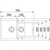 FRANKE Sink MRG 651-78 780 x 500mm gray stone