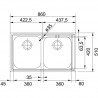 FRANKE Sink NEX 620 860 x 510mm stainless steel