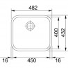 FRANKE Sink GAX 110-45 450 x 400 mm stainless steel