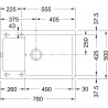 FRANKE Sink MRG 611-78 BB 780 x 500mm onyx