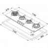 FRANKE Gas hob FHCR 1204 3G TC HE BK C Black glass
