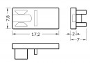 StrongLumio end parts for HI8 profile grey (pair)