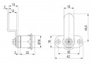 StrongLocks Lock with latch for removable insert, right