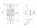 K-StrongLocks three-point lock for removable inserts, with bars 1200mm, right