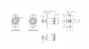 StrongLocks bayonet lock with with hook for removable inserts, 18mm, right