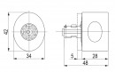 StrongLocks Button for replaceable insert, right