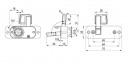 StrongLocks lock for sliding door for removable insert, right