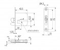 LEHMANN Lock 405 for blinds with end rail with overlap