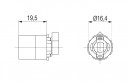 LEHMANN Cylinder 142 right for blinds with end rail with overlap