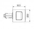 LEHMANN Lock knob P2/P4 42.2 left, matt nickel