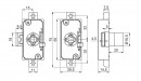 LEHMANN Three-way lock 750 right-left black