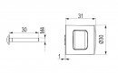 LEHMANN Imitation lock knob P2/P4 424, matt nickel