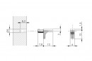 IF-K-Line shelf support for glass 5mm black nickel