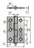 Hinge KZ 60 zinc