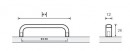 HETTICH handle 9266093 Naila 295/288 black matt