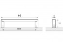 HETTICH handle 9208074 Bermeo 141/128 imitation stainless steel
