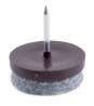 STRONG nail glider with felt, diameter 24mm, brown