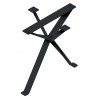MILADESIGN beveled design table base center EX 72080P black 720 mm