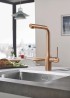 GROHE 30270DL0 Tap ESSENCE L-spout with dual shower brushed Warm Sunset